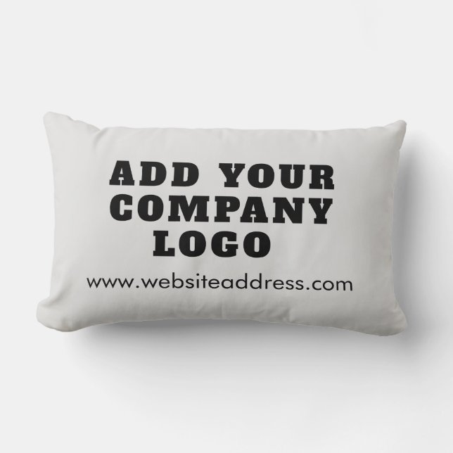 Add Your Business Logo Showroom Guesthouse Company Lumbar Pillow (Front)