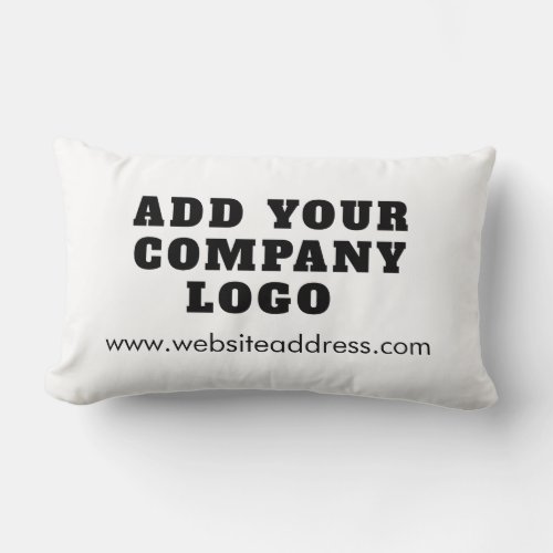 Add Your Business Logo Showroom Guesthouse Lumbar Pillow