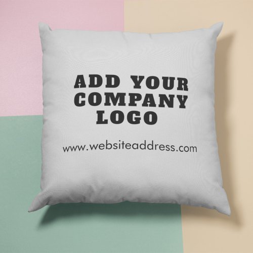 Add Your Business Logo Showroom Office Custom Throw Pillow