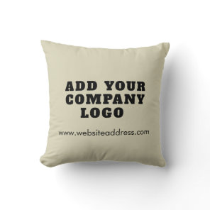 Add Your Business Logo Showroom Office Decor Throw Pillow