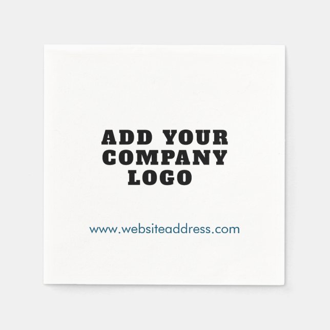 Add Your Business Logo Showroom Office Paper Napkins (Front)