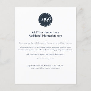 Add Your Business Logo Simple Flyer