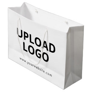 Add Your Business Logo Simple Minimalist Shopping Large Gift Bag