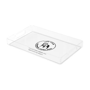 Add Your Business Logo Simple Modern Custom Acrylic Tray