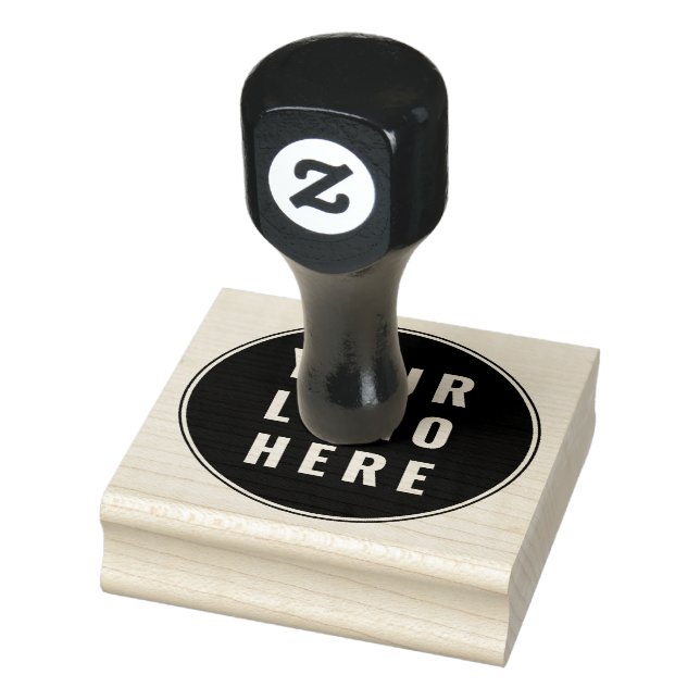Add Your Business Logo Simple Office Custom Rubber Stamp (Stamp)