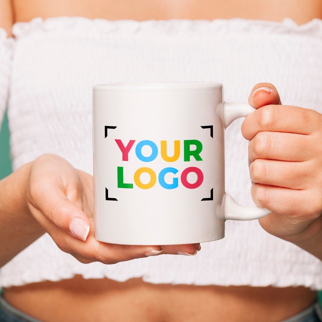 Add Your Business Logo Simple Promotional White Coffee Mug (Creator Uploaded)