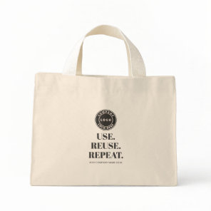 Add Your Business Logo Slogan and Company Name Mini Tote Bag
