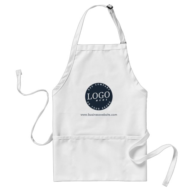 Add Your Business Logo Slogan or Website Address Adult Apron (Front)