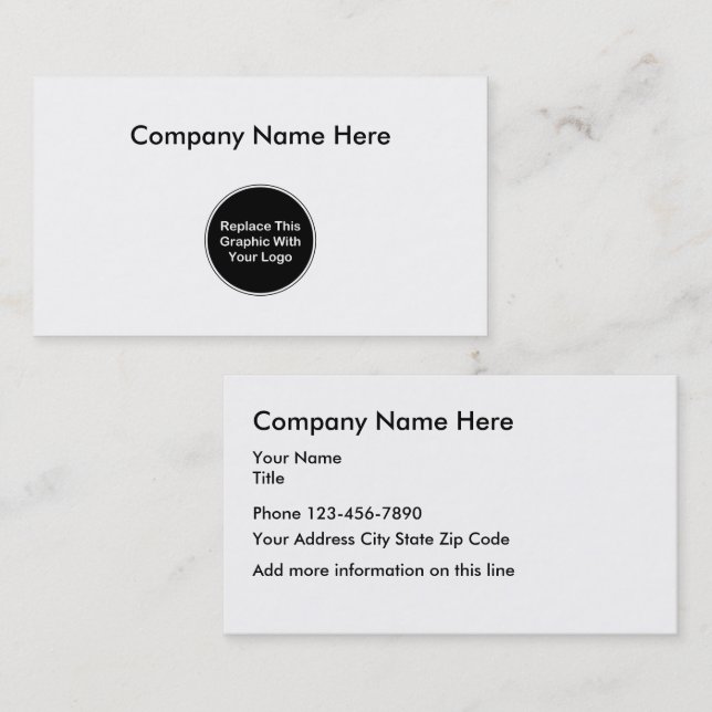 Add Your Business Logo Template Business Card (Front/Back)