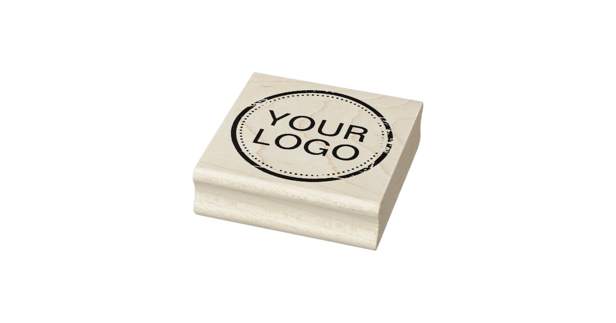 Template Business Logo Custom rubber ink stamp, Zazzle