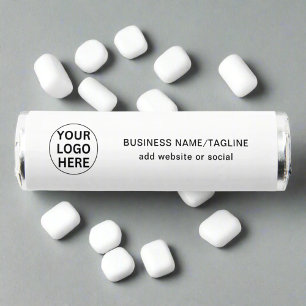 Add Your Business Logo & Text Branded Event White Breath Savers® Mints