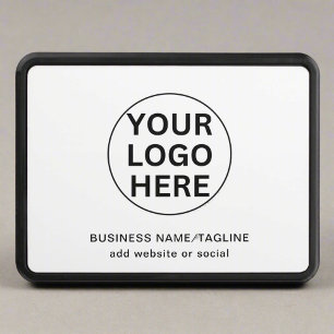 Add Your Business Logo & Text Branded White Hitch Cover