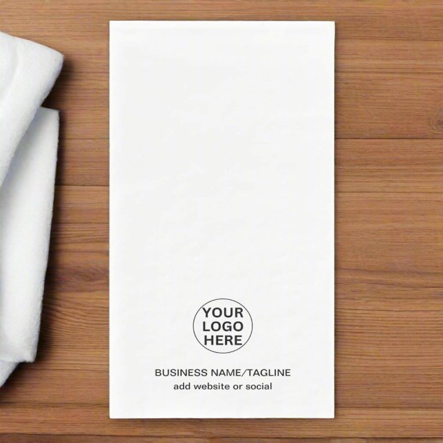 Add Your Business Logo & Text White  Paper Guest Towels (Creator Uploaded)