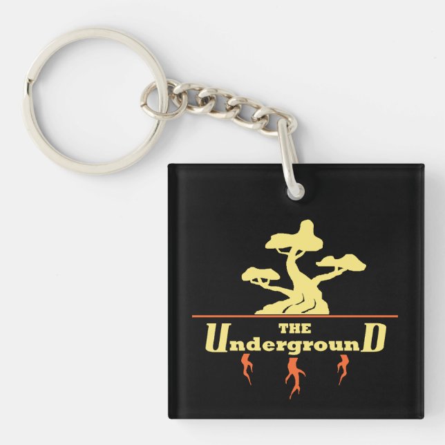 Add your Business Logo to this black Keychain (Front)