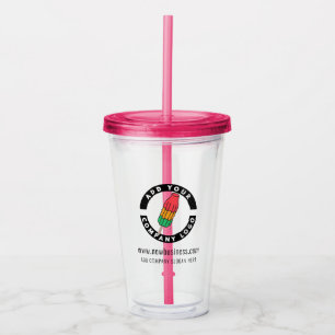 Add Your Business Logo Website Address Slogan Acrylic Tumbler