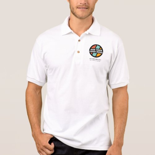 Add Your Business Logo Website Company Employee Polo Shirt