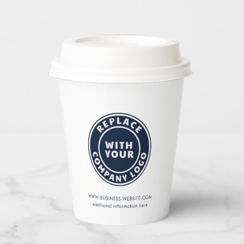Add Your Business Logo Website Company Event Paper Cups
