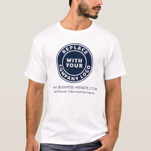 Add Your Business Logo Website Company Event T_Shirt