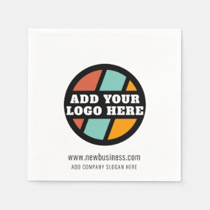 Add Your Business Logo Website Company Promotional Napkins