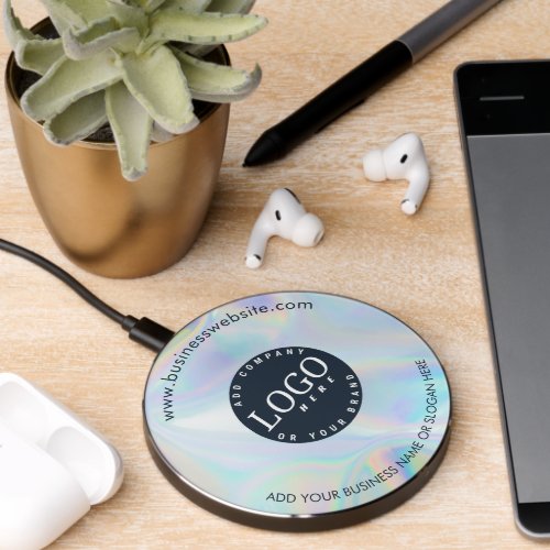 Add Your Business Logo Website Employee Office Wireless Charger