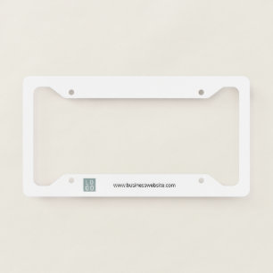ADD YOUR BUSINESS LOGO WEBSITE MINIMAL PROMOTIONAL LICENSE PLATE FRAME