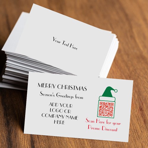 Add Your Business Promo QR Code to a Christmas Discount Card
