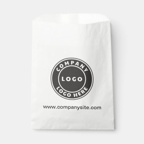 Add Your Business Website and Custom Company Logo Favor Bag