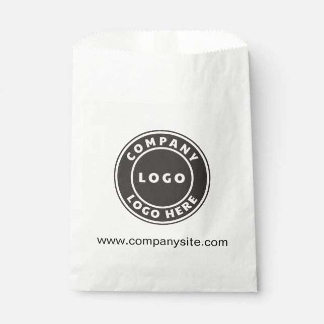 Add Your Business Website and Custom Company Logo Favor Bag (Front)