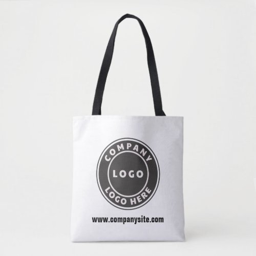 Add Your Business Website and Custom Company Logo Tote Bag