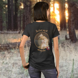 Add Your Cat Photo and Personalized Text T-Shirt