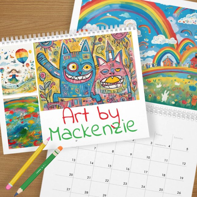 Add Your Childrens Art Personalized Calendar (Add Your Children's Art Personalized Calendar by Ricaso. Start at any month you want. Many options )