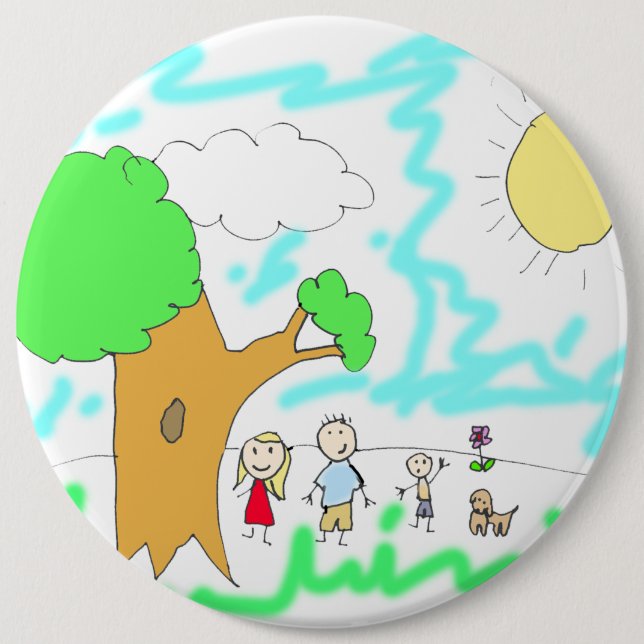 Add your Children's Artwork to this Large Button (Front)