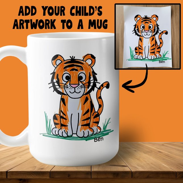 Add Your Child's Artwork to a Coffee Cup (Creator Uploaded)