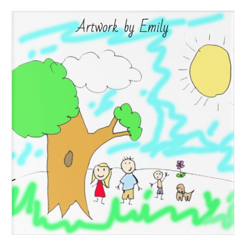 Add your Childs Artwork to this Acrylic Print