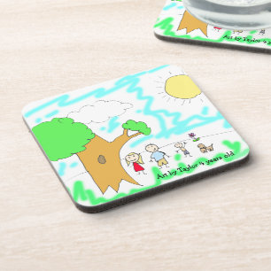 Add your Child's Artwork to this Beverage Coaster