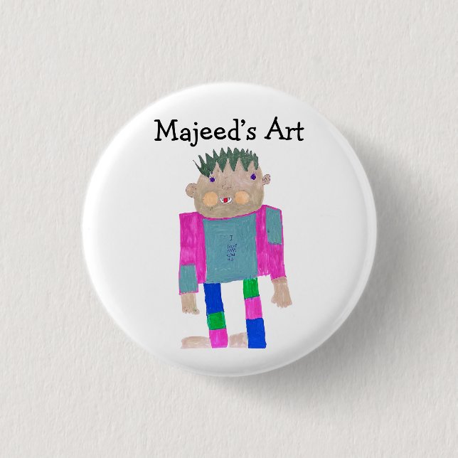 Add your Child's Artwork to this  Button (Front)