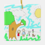 Add your Child's Artwork to this Christmas Ceramic Ornament<br><div class="desc">Did your child do an amazingly beautiful piece of art that you'd like to s how off and make them feel proud? Well you can upload your child's artwork to this personalized Christmas ornament! Just scan it into your computer or take a good pic with your phone and upload it...</div>