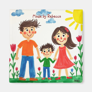 Add your Child's Artwork to this Coffee Mug Magnet