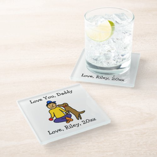 Add Your Childs Artwork to this  Glass Coaster
