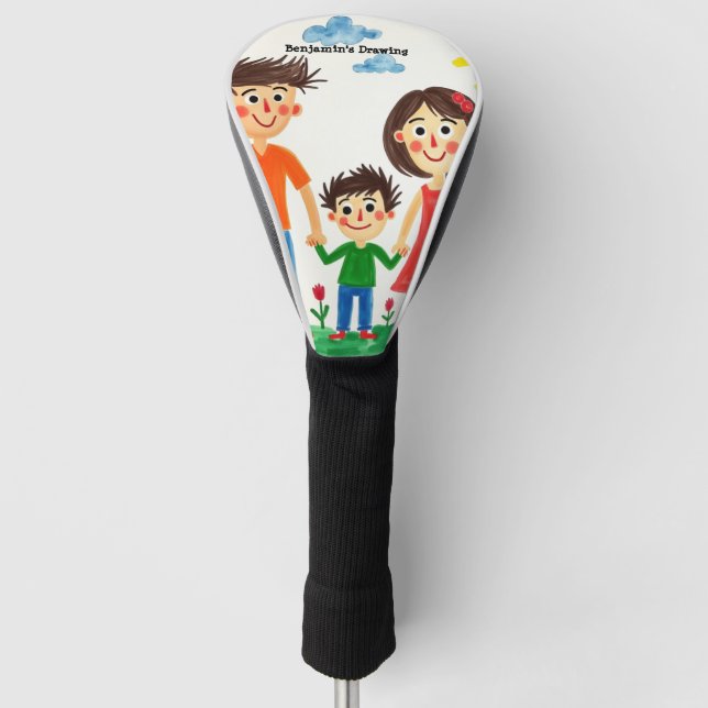 Add your Child's Artwork to this  Golf Head Cover (Front)