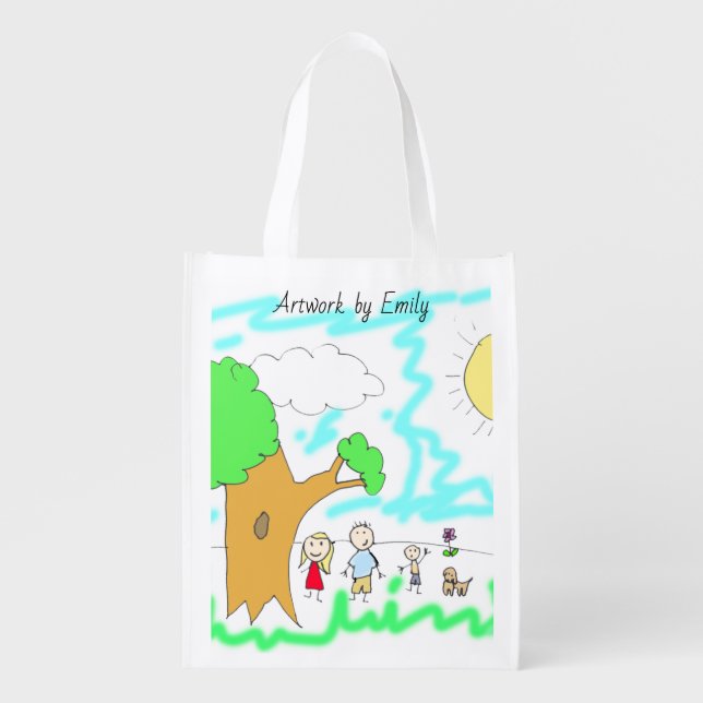 Add your Child's Artwork to this Grocery Bag (Front)