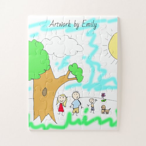 Add your Childs Artwork to this Jigsaw Puzzle