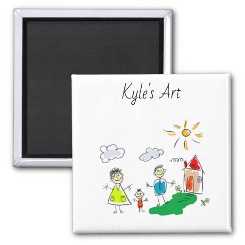 Add your Childs Artwork to this Magnet