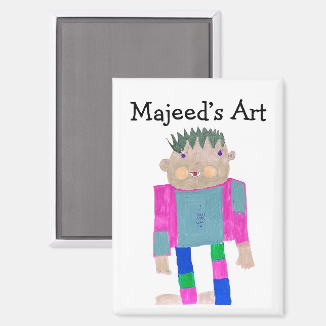 Add your Child's Artwork to this  Magnet (Front/Back)