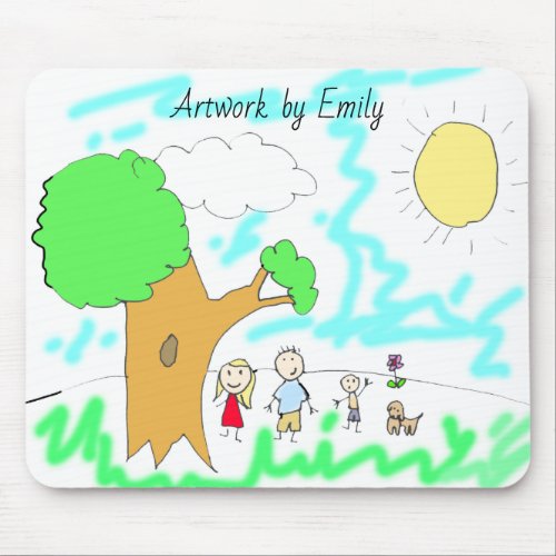 Add your Childs Artwork to this Mouse Pad