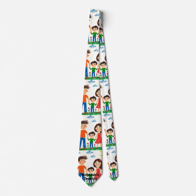 Add your Child's Artwork to this  Neck Tie (Front)