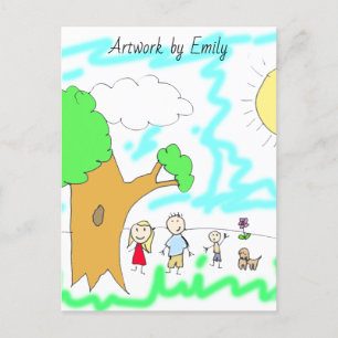 Add your Child's Artwork to this Postcard