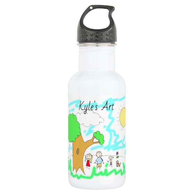 Add your Child's Artwork to this Stainless Steel Water Bottle (Front)