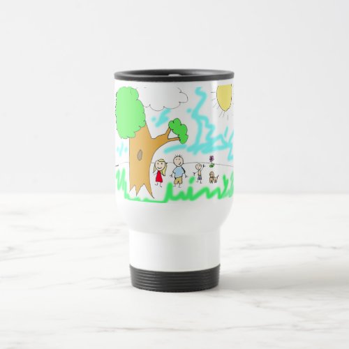 Add your Childs Artwork to this Travel Mug