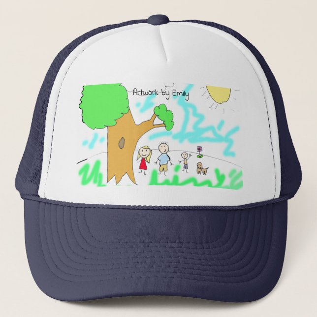 Add your Child's Artwork to this  Trucker Hat (Front)